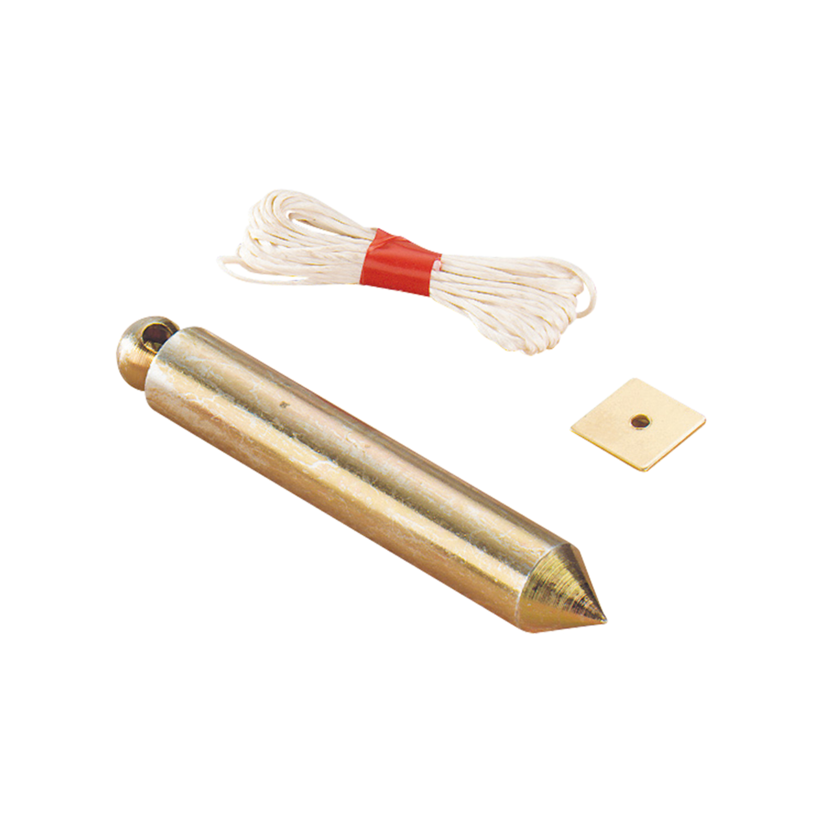 Fil à plomb crayon Corps laitonné Livré avec 3 m de ficelle et 1 plaquette L'OUTIL PARFAIT - 3410000