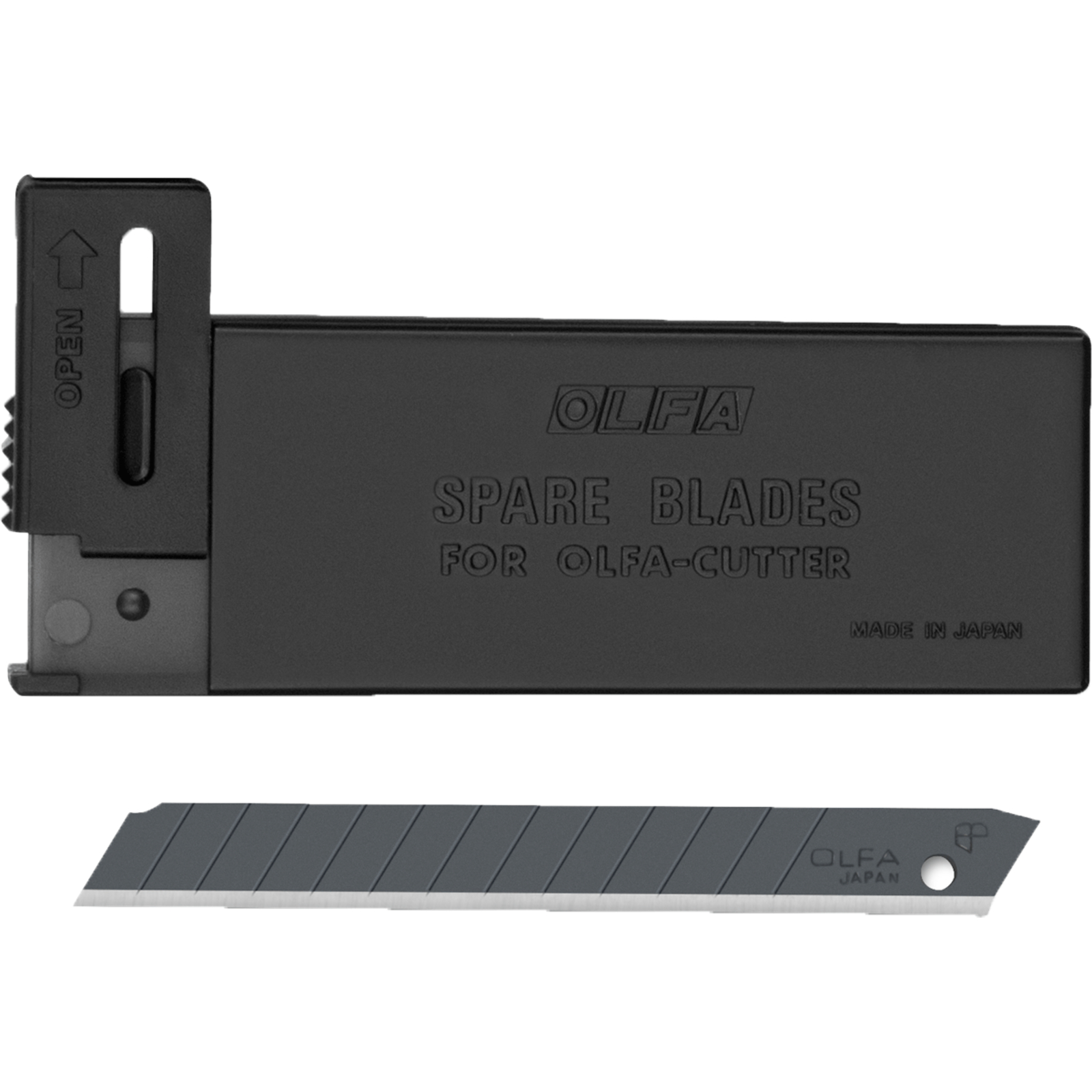 Lame Olfa noire Cutter 9 mm Conditionnement Etui 10 lames sur carte L'OUTIL PARFAIT - 415000