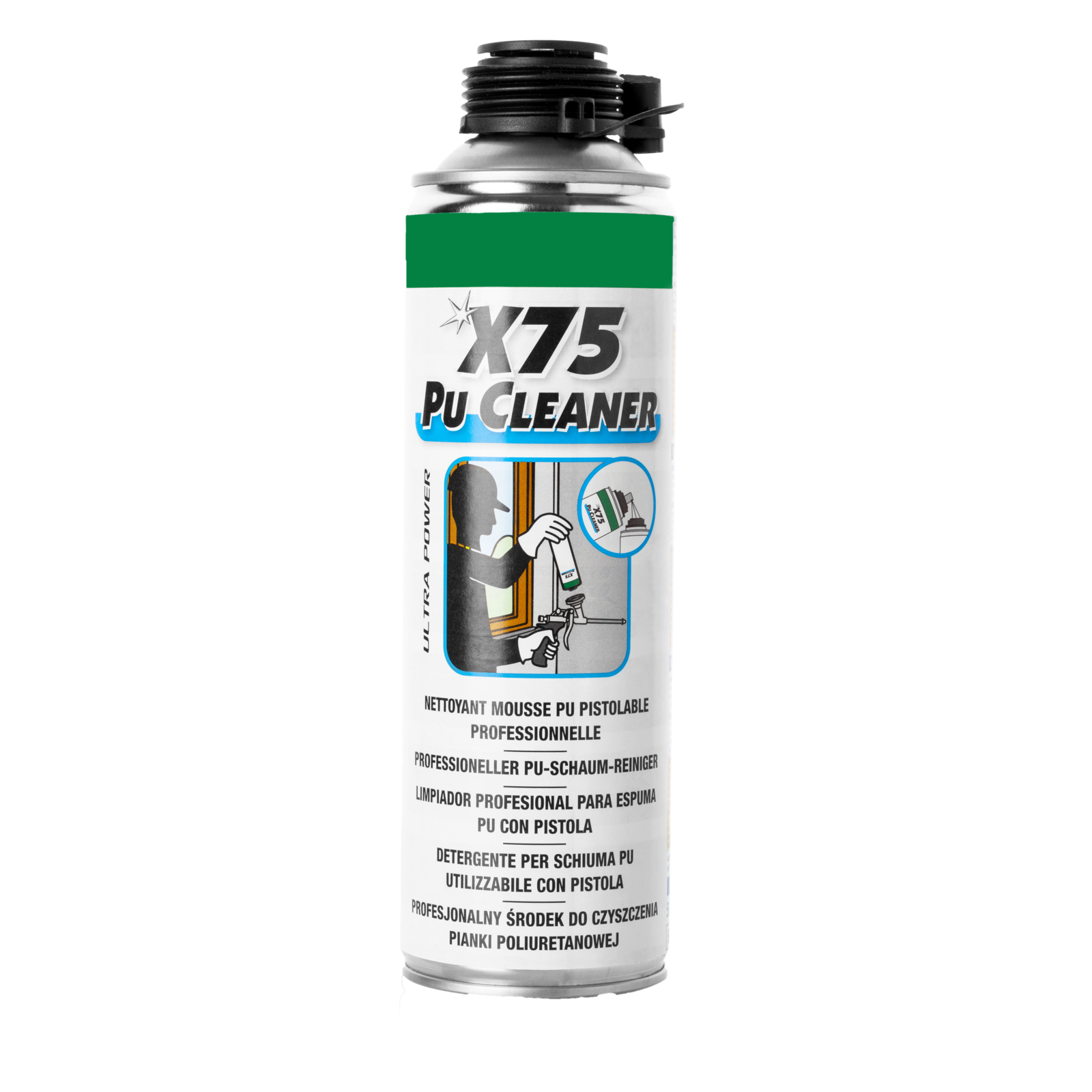 Nettoyant Pistolet mousse PU Aérosol 500 ml à visser + Buse de pulvérisation L'OUTIL PARFAIT - 5715000