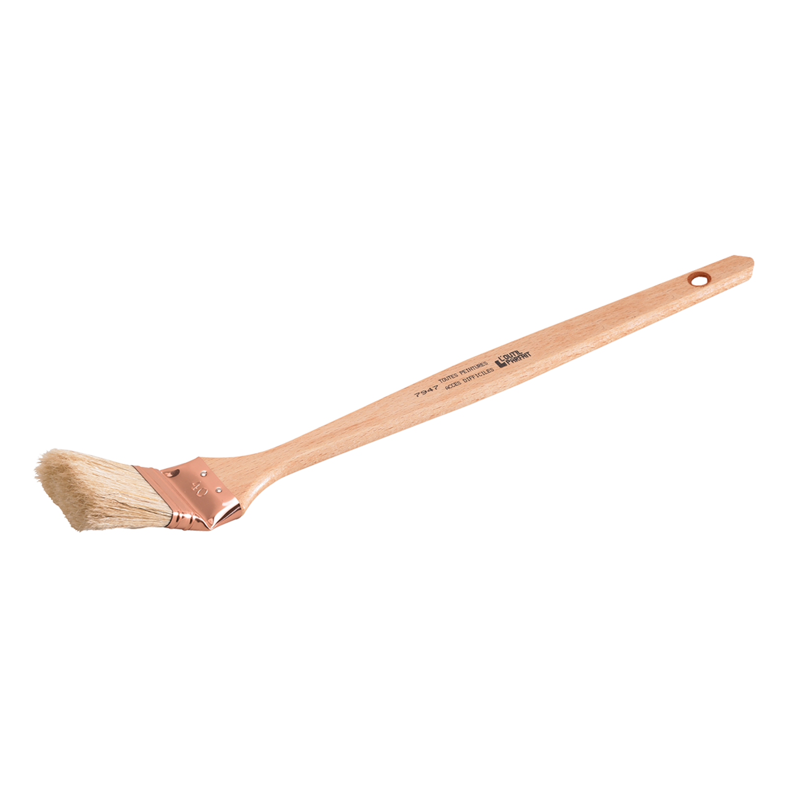 Brosse plate coudée Universelle Épaisseur 9 mm Sortie Fibres 50 mm Taille 40 L'OUTIL PARFAIT - 7947040