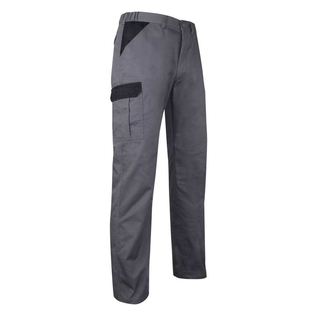 Pantalon multipoches brag. zippée PERCEUSE GRIS NOIR - LMA LEBEURRE - 1499
