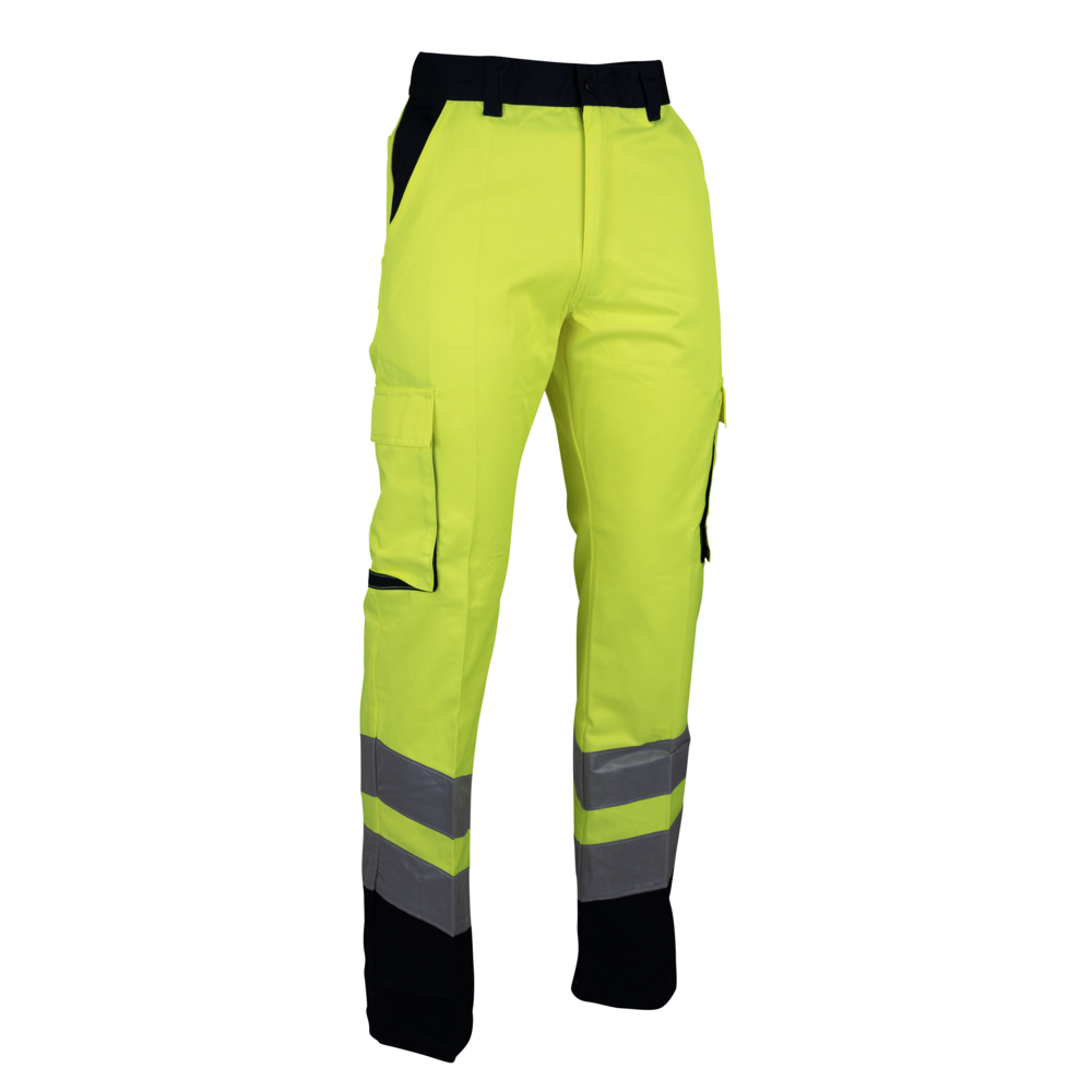 Pantalon HV bicolore EN20471 PROTECTION JAUNE MARINE - LMA LEBEURRE - 1563