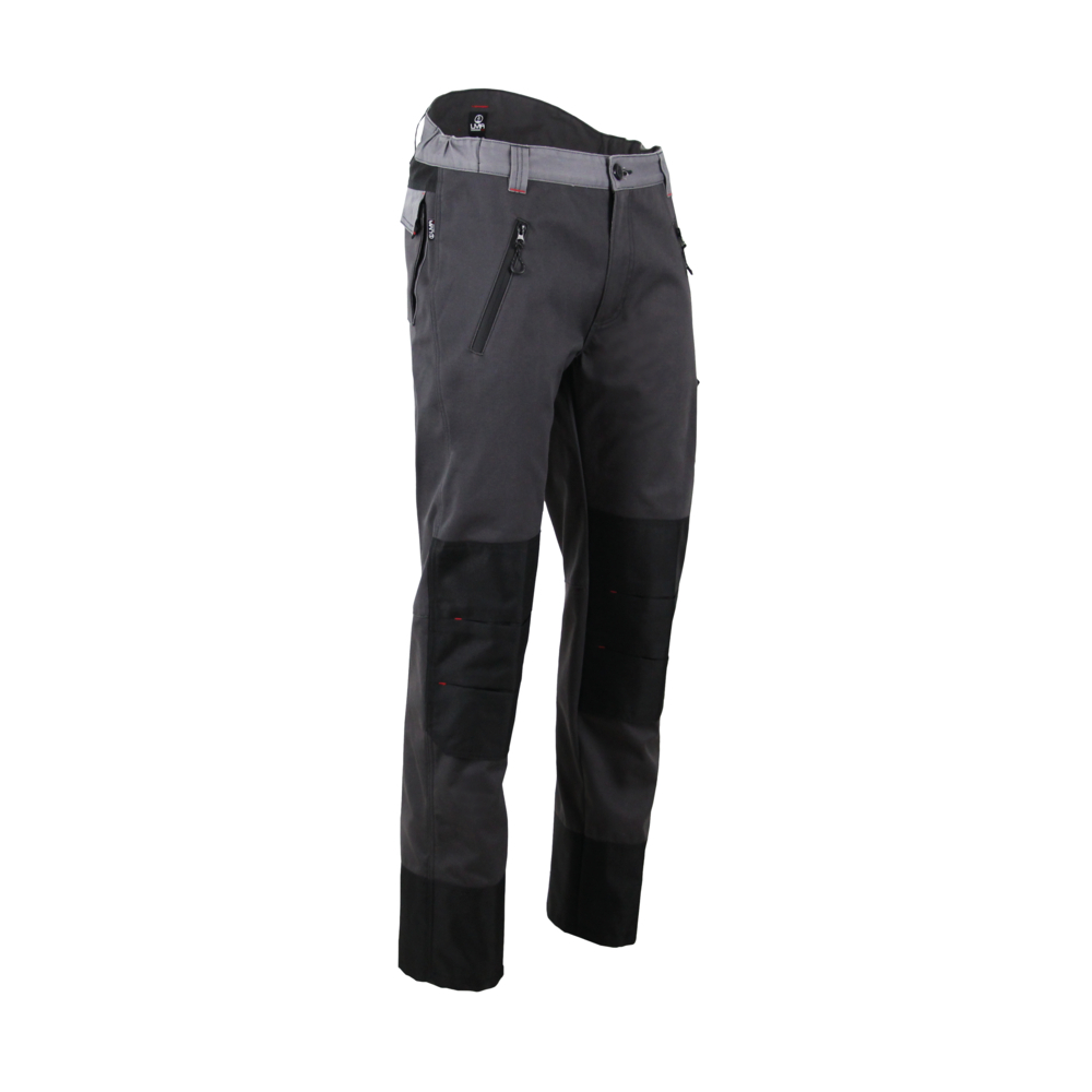 Pantalon doubl&eacute; polaire poches genoux BANQUISE GRIS CHARCOAL NOIR - LMA LEBEURRE - 1758