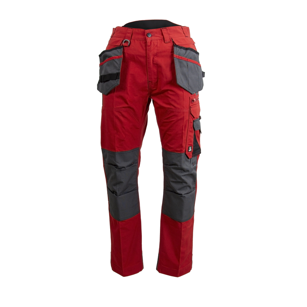 Pantalon poches volantes amovibles poches genouillères CALDEIRA ROUGE GRIS - LMA LEBEURRE - 1790