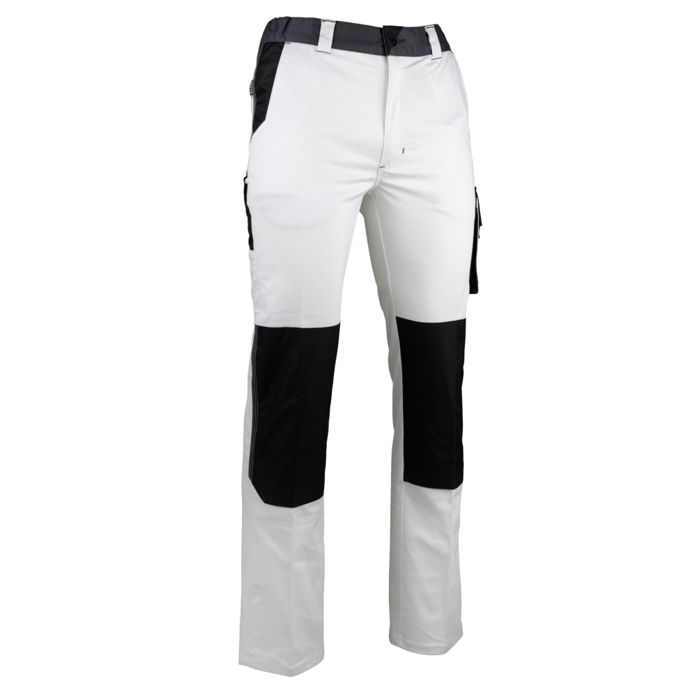 Pantalon bicolore stretch poches genoux VAISSEAU BLC GRIS CHARCOAL - LMA LEBEURRE - 1850