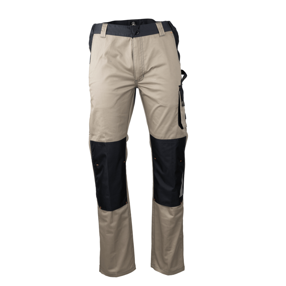 Pantalon bicolore stretch poches genoux  PRIAM BEIGE GRIS F - LMA LEBEURRE - 1862