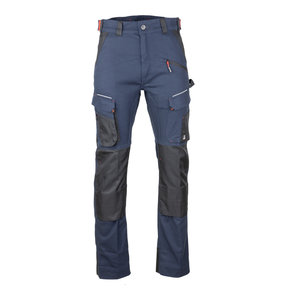 Pantalon multipoches stretch + poches genoux  STELLAIRE MARINE NOIR - LMA LEBEURRE - 1869