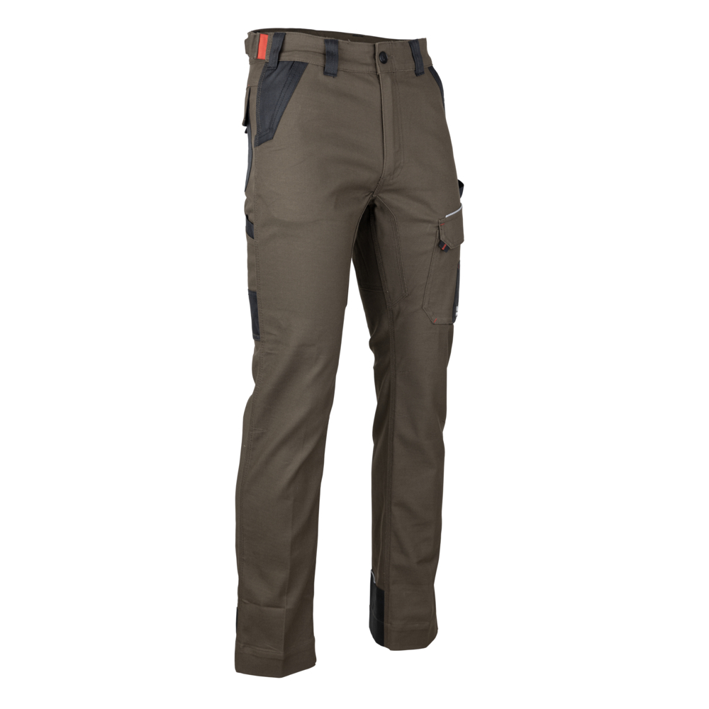 Pantalon multipoches stretch  RADIO MARRON NOIR - LMA LEBEURRE - 1898