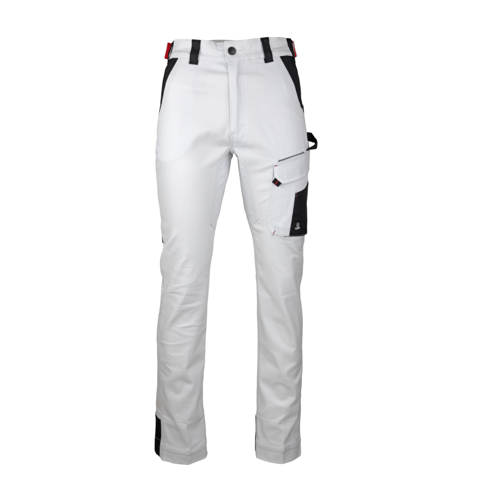 Pantalon multipoches stretch  CRISTALLIN BLANC GRIS NUIT - LMA LEBEURRE - 1900