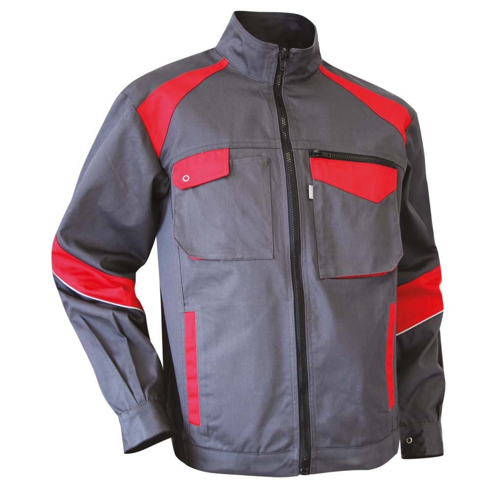 Blouson bicolore COLZA GRIS ROUGE - LMA LEBEURRE - 204721