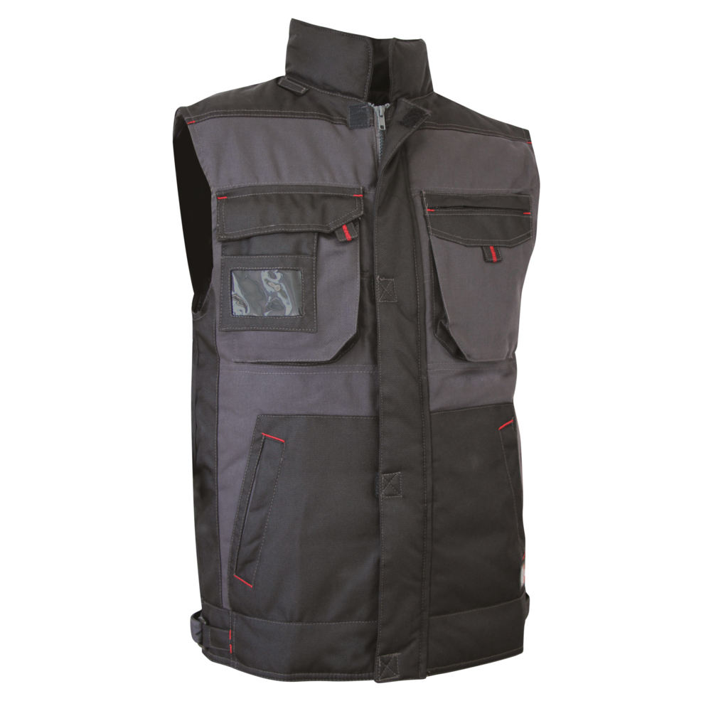 Bodywarmer bicolore Authentic SABLE GRIS NUIT NOIR - LMA LEBEURRE - 2058
