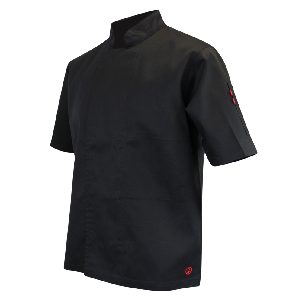 Veste cuisinier MC pressions cachées ECUMOIRE NOIR - LMA LEBEURRE - 2136