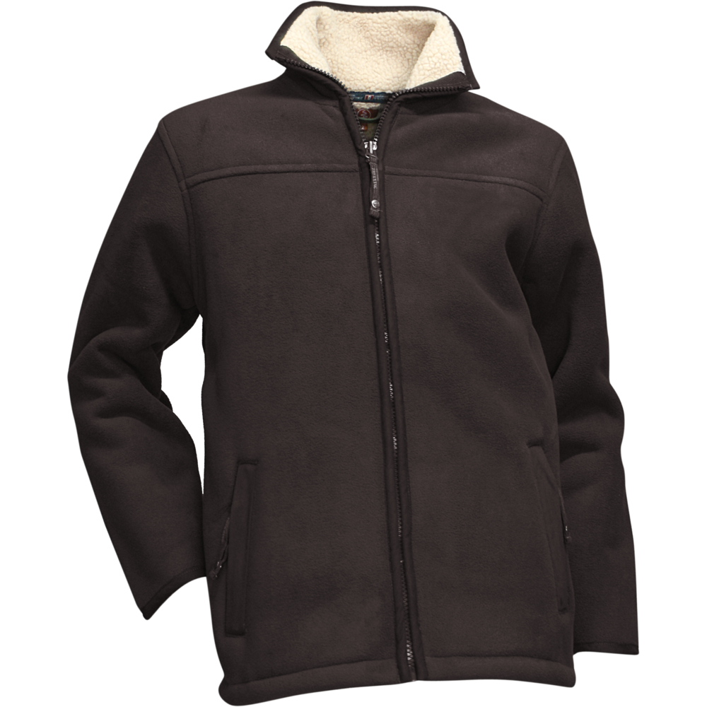 Blouson polaire doublé sherpa ECORCE MARRON - LMA LEBEURRE - 216500