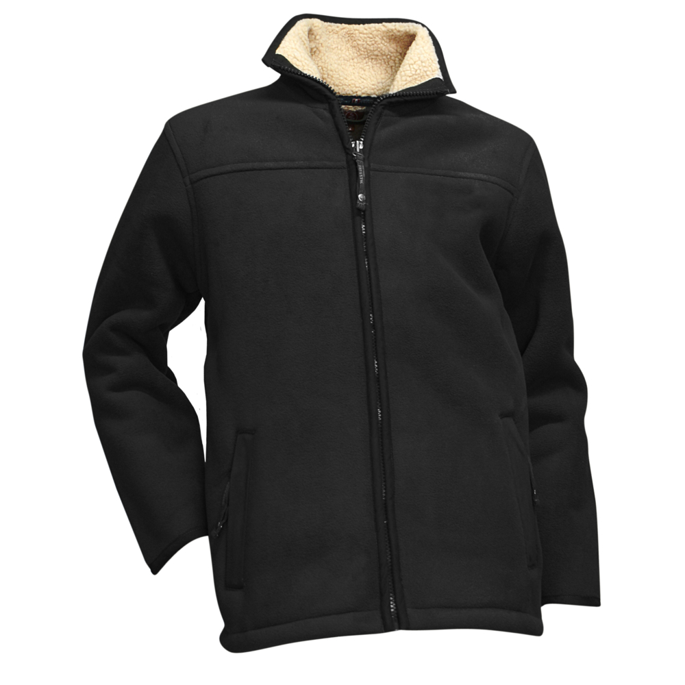 Blouson polaire doublé sherpa ECORCE NOIR - LMA LEBEURRE - 216500