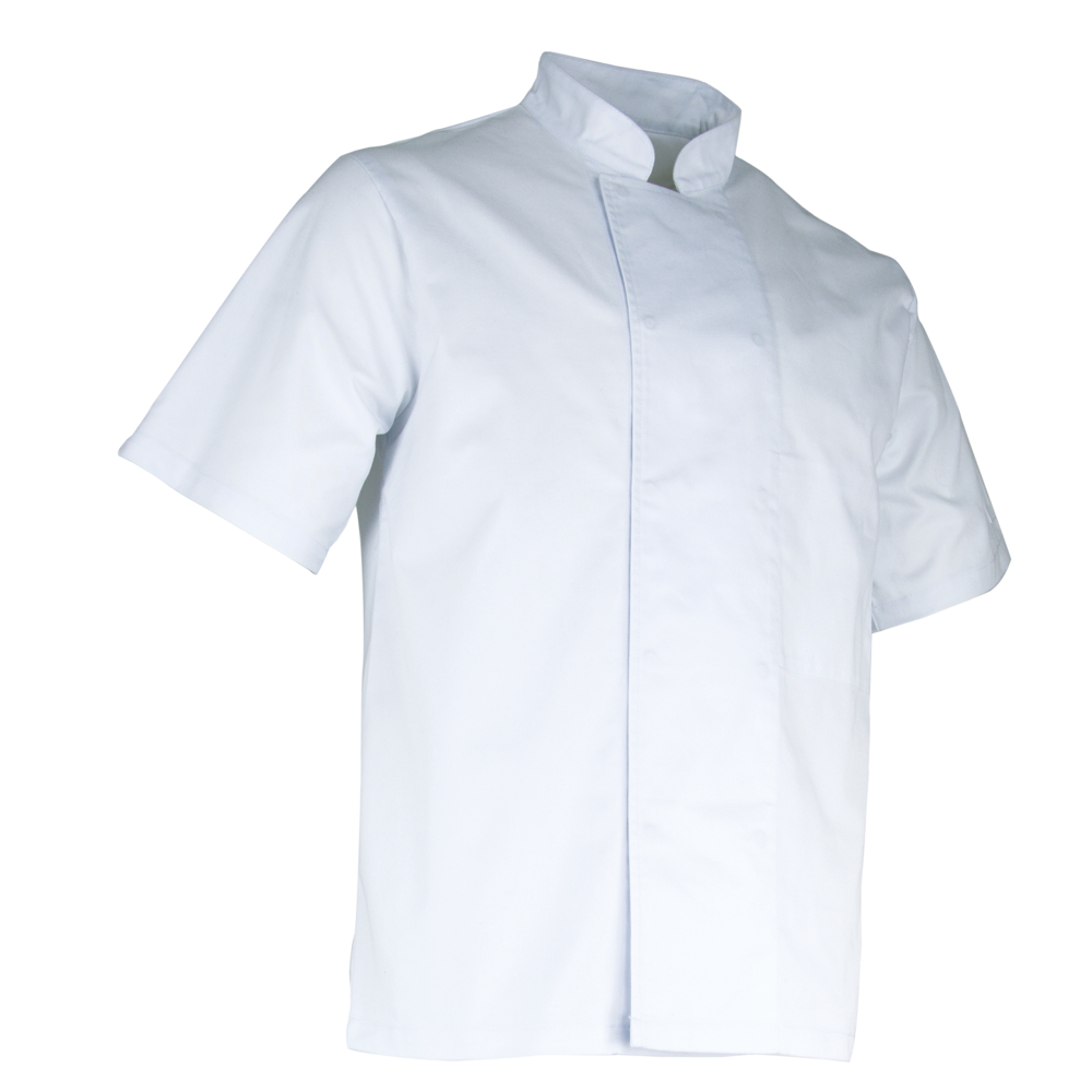 Veste cuisinier MC pressions cachées AUBERGINE BLANC - LMA LEBEURRE - 2175