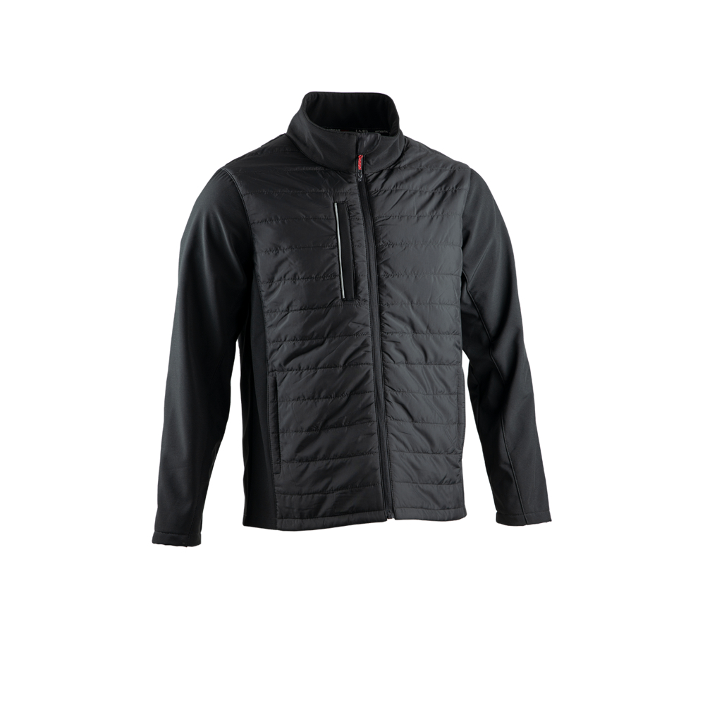 Veste bi-matière col montant SOFT NOIR - LMA LEBEURRE - 2231