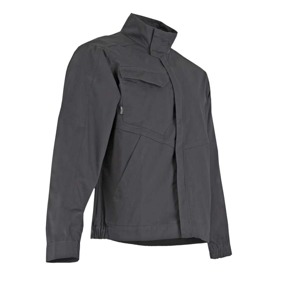 Blouson zippé multipoches JAUGE GRIS CHARCOAL - LMA LEBEURRE - 2276