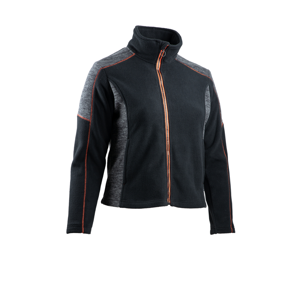 Veste polaire bicolore femme AVA GRIS NOIR - LMA LEBEURRE - 2285