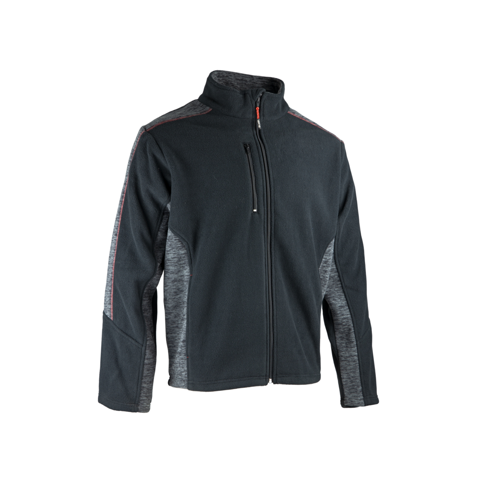 Veste polaire bicolore POLAR GRIS NOIR - LMA LEBEURRE - 2289