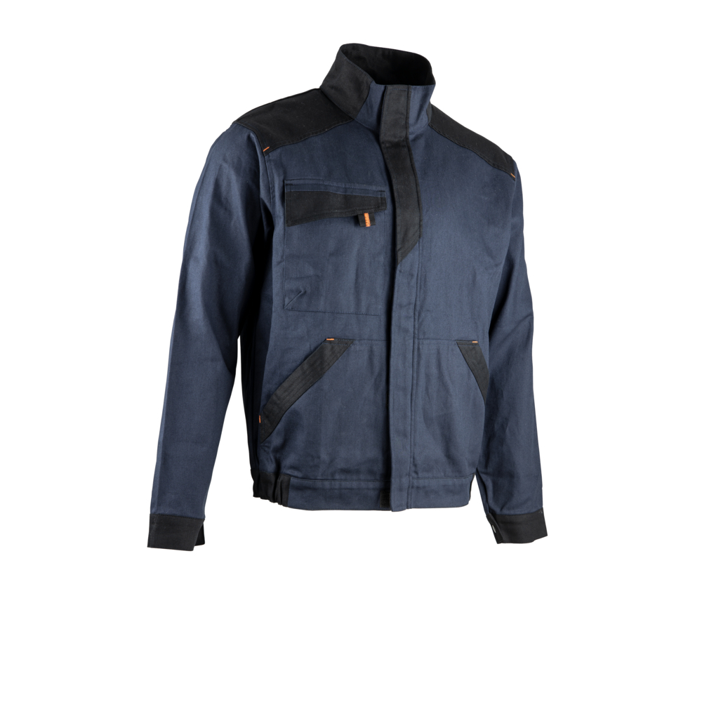 Veste bicolore multipoches FOURNAISE BLEU FONCÉ NOIR - LMA LEBEURRE - 2303