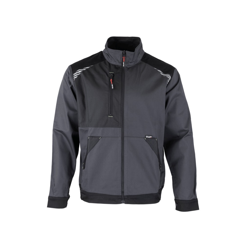 Veste zippée bicolore CYCLOPE GRIS NOIR - LMA LEBEURRE - 2341
