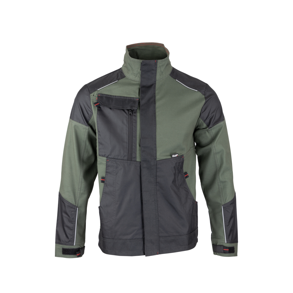 Veste bicolore stretch WOOD KAKI NOIR - LMA LEBEURRE - 2351