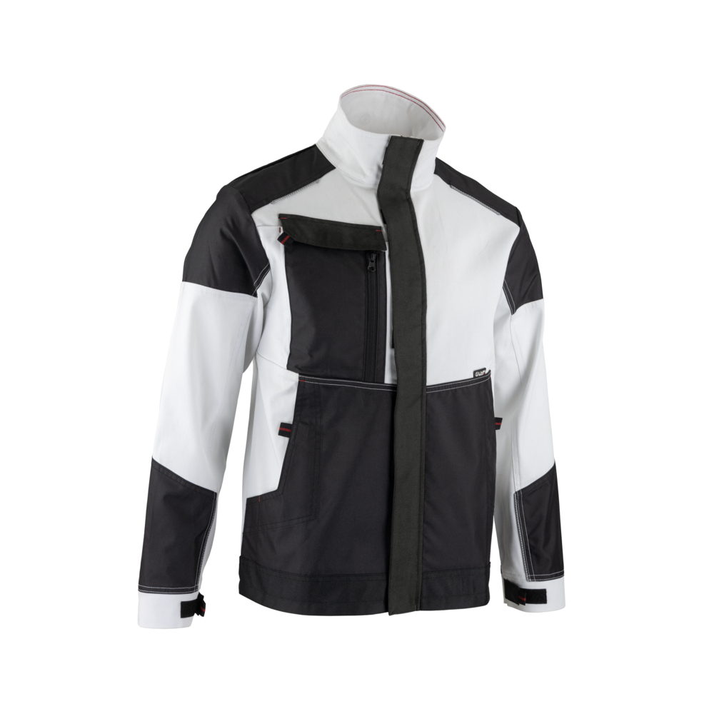 Veste bicolore stretch OPAQUE BLANC GRIS NUIT - LMA LEBEURRE - 2352