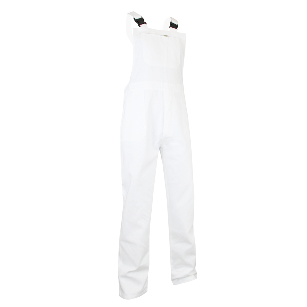 Cotte bretelles braguette boutons BROSSE BLANC - LMA LEBEURRE - 300344