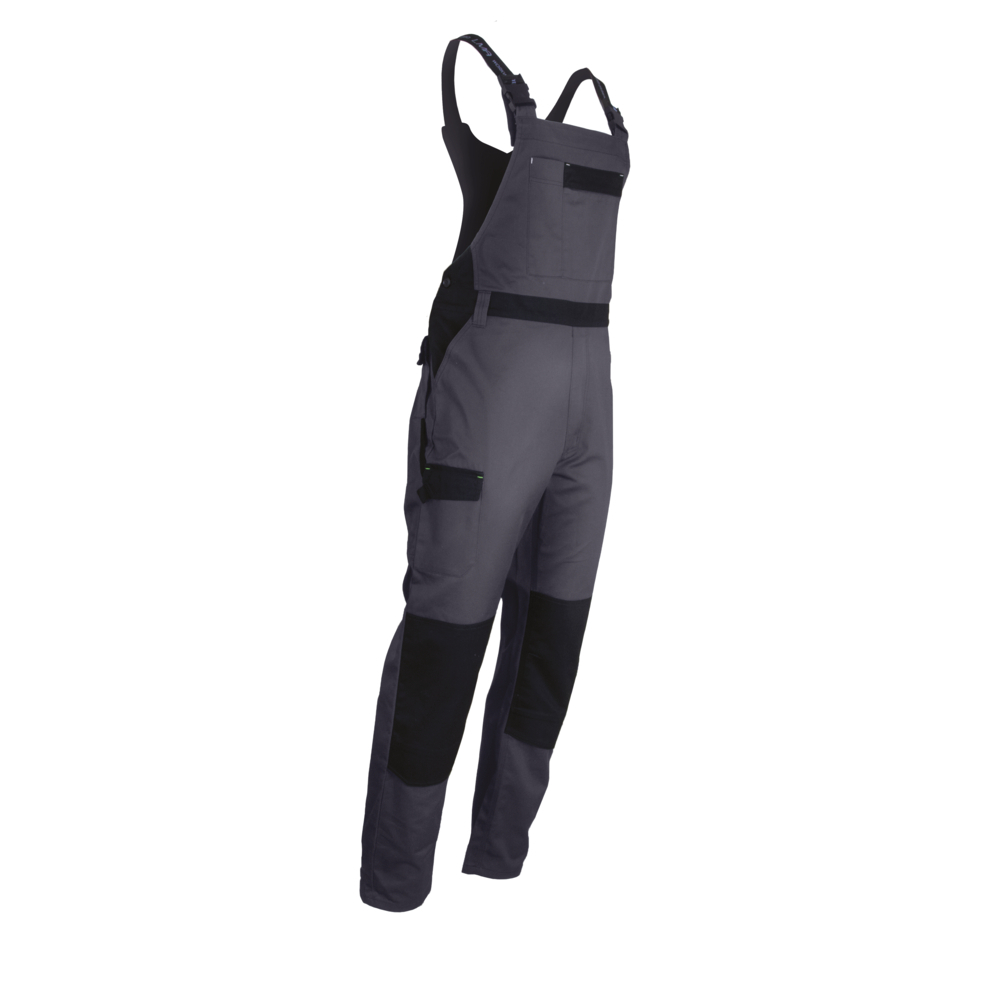 Cotte bretelles bicolore AZOTE GRIS NOIR - LMA LEBEURRE - 3024