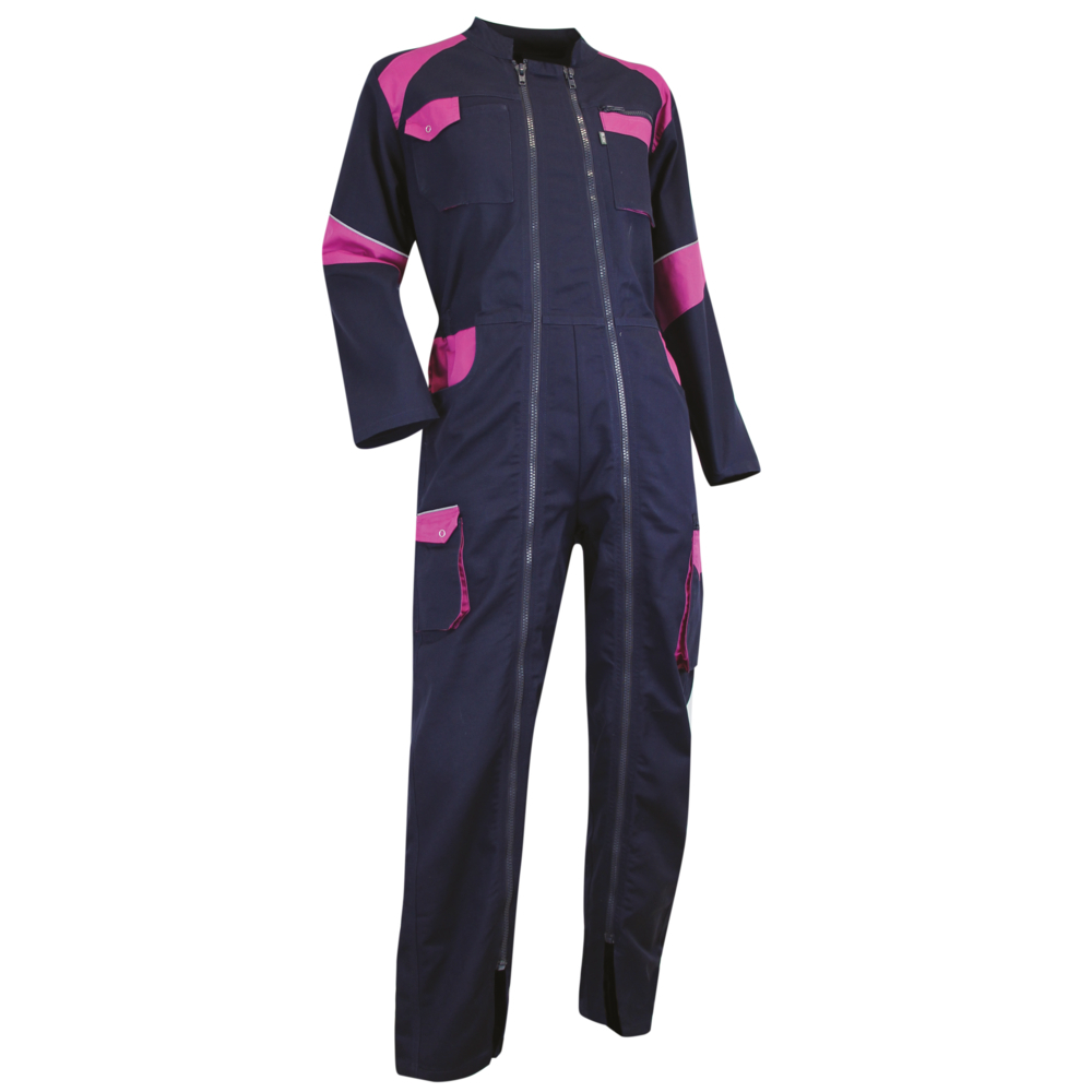 Combinaison 2 zips bicolore femme ORGE BLEU FONCÉ - LMA LEBEURRE - 401021