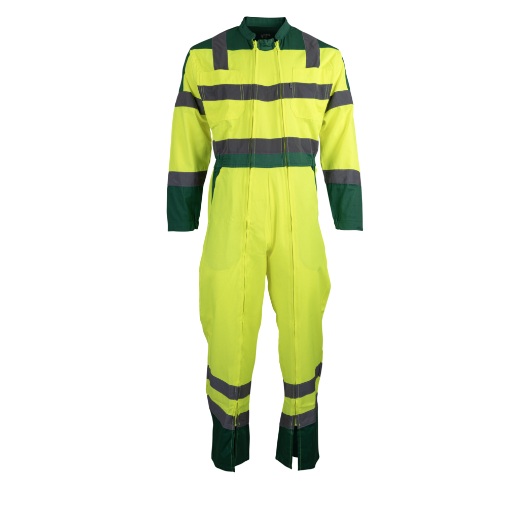 Combinaison HV 2 zips EN20471 VIGILANCE JAUNE VERT - LMA LEBEURRE - 4080