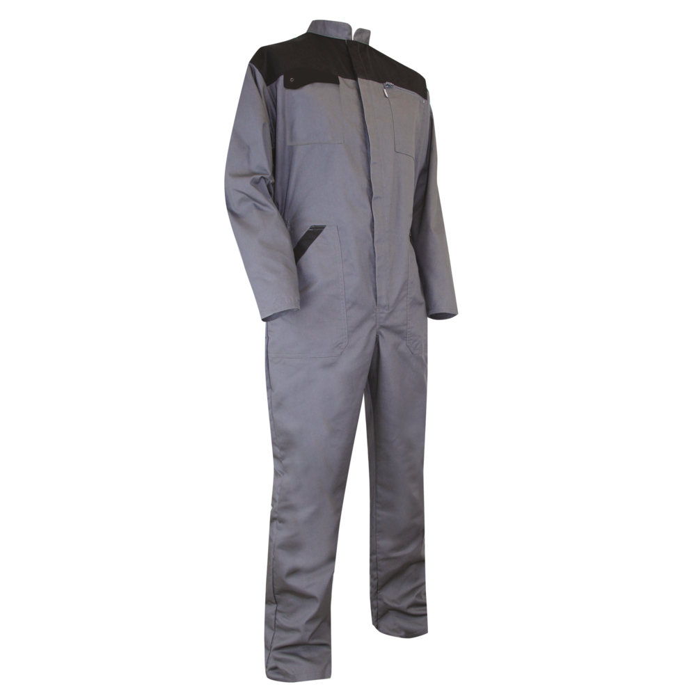 Combinaison 1 zip bicolore SEIGLE GRIS CHARCOAL NOIR - LMA LEBEURRE - 4098