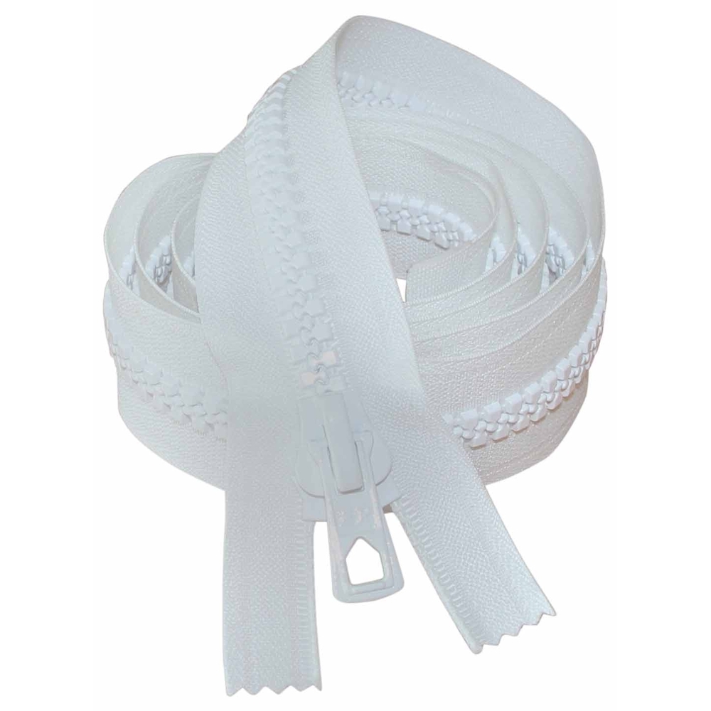 Fermeture pour combinaison 130 cm maille injectées 9 BLANC - LMA LEBEURRE - 500130-U BLC