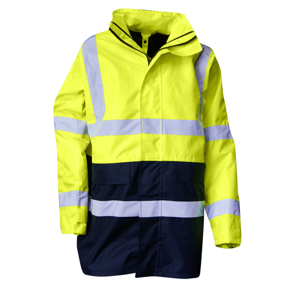 Parka HV 4 en1 haute visibilité PREVENTION JAUNE MARINE - LMA LEBEURRE - 5002