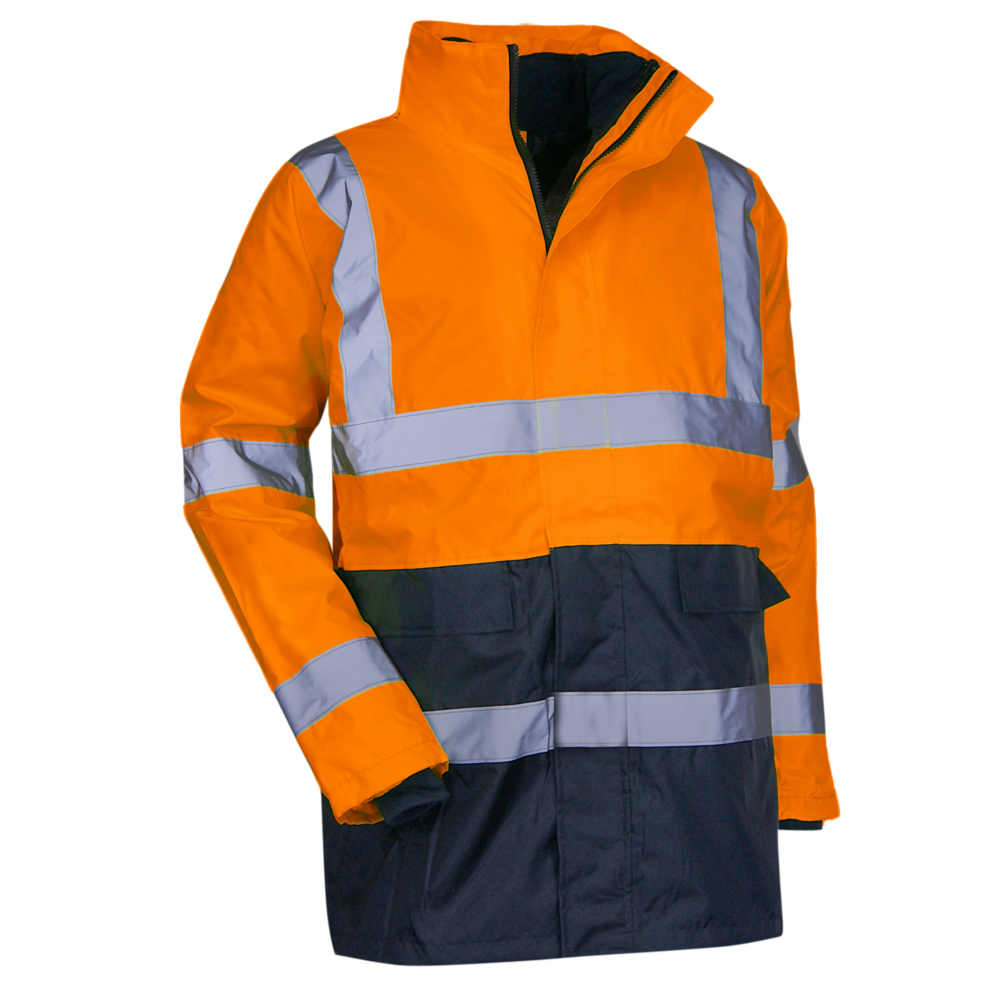 Parka HV 4 en1 haute visibilité PREVENTION ORANGE MARINE - LMA LEBEURRE - 5002