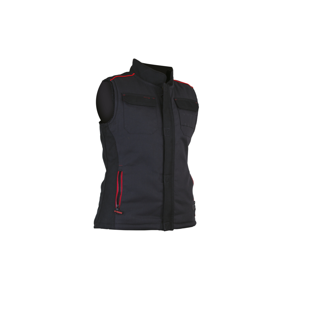 Bodywarmer bicolore femme Authentic MADISON GRIS NOIR - LMA LEBEURRE - 5043