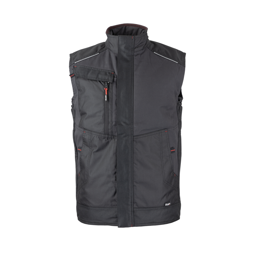 Bodywarmer bicolore CRATERE GRIS NUIT NOIR - LMA LEBEURRE - 5093