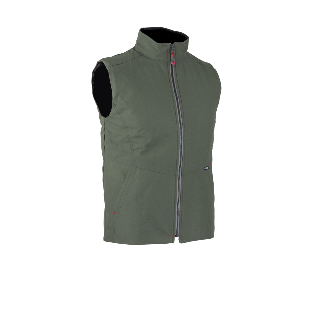 Bodywarmer matelassé col montant  ORGANIC KAKI - LMA LEBEURRE - 5094