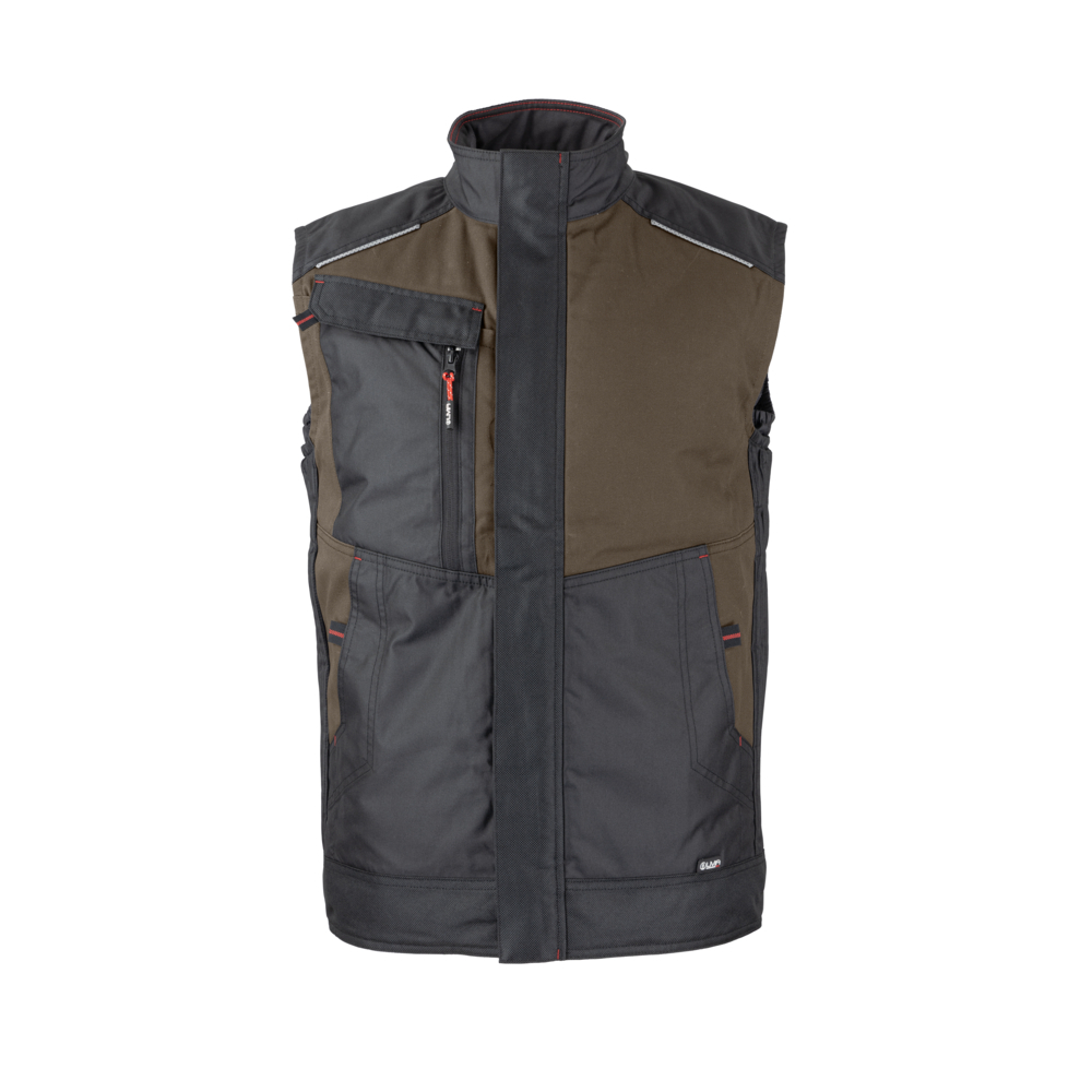 Bodywarmer bicolore SIDERAL MARRON NOIR - LMA LEBEURRE - 5096