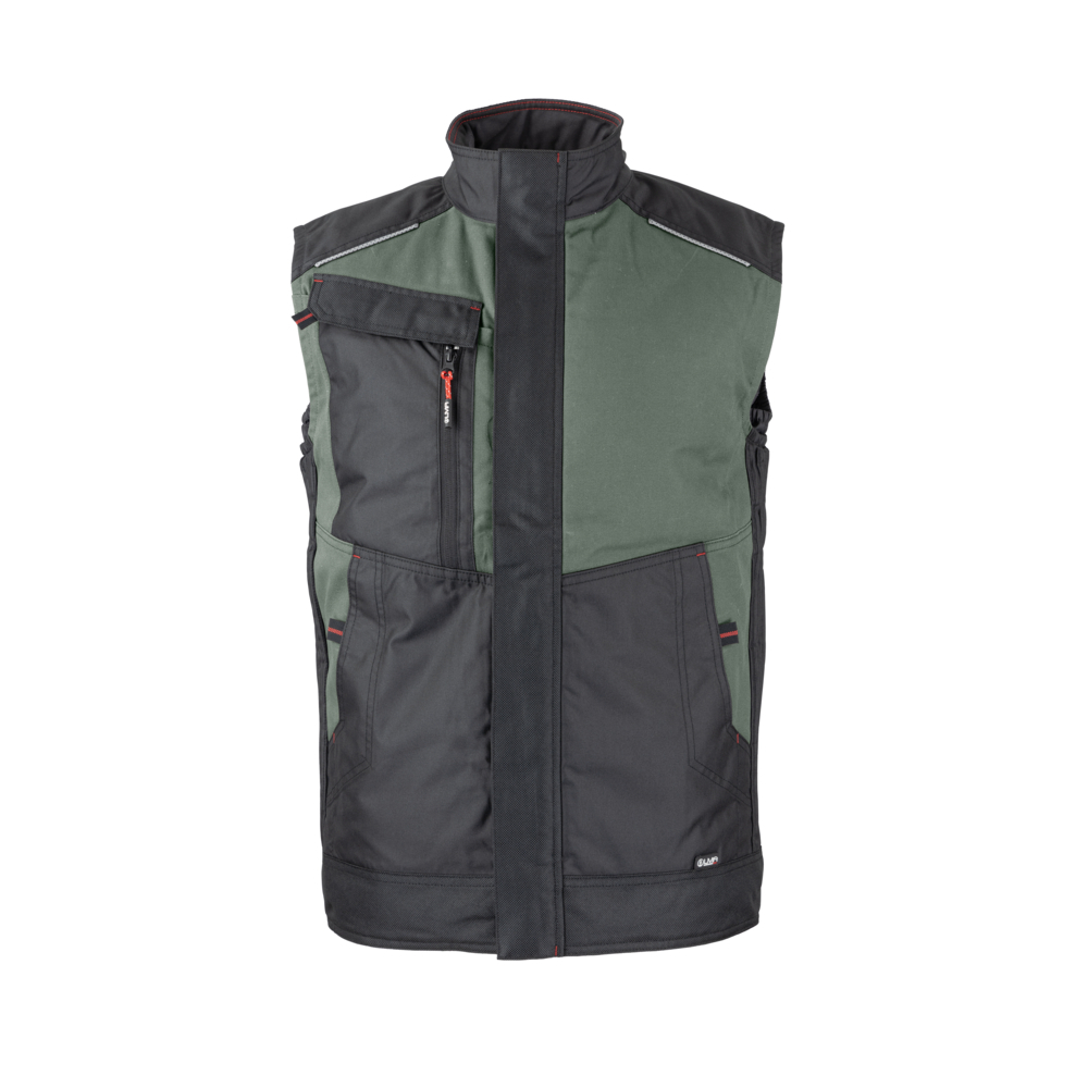Bodywarmer bicolore  PHASE KAKI NOIR - LMA LEBEURRE - 5097