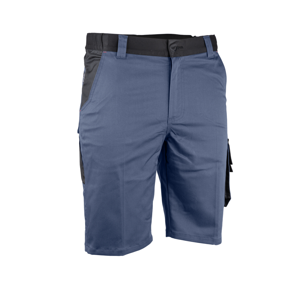 Bermuda bicolore multipoches ICARE BLEU FONCÉ NOIR - LMA LEBEURRE - 6153