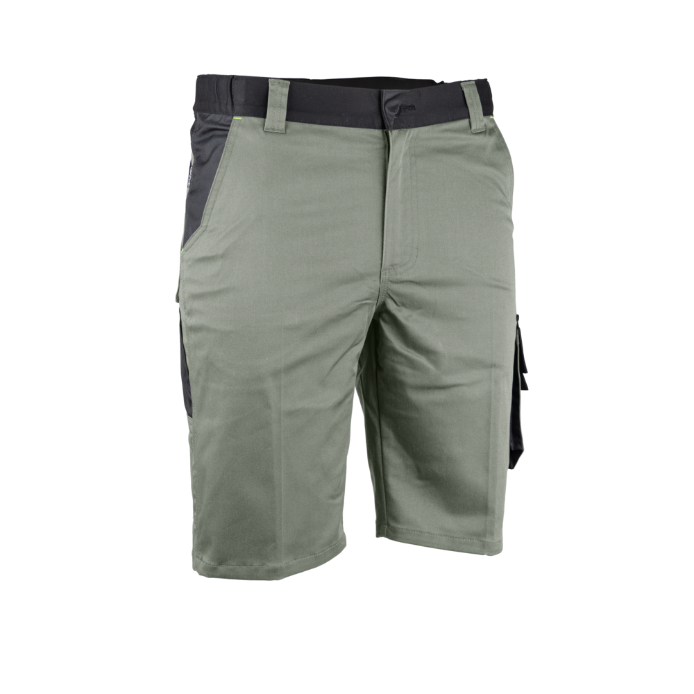 Bermuda bicolore multipoches ULYSSE KAKI GRIS - LMA LEBEURRE - 6156