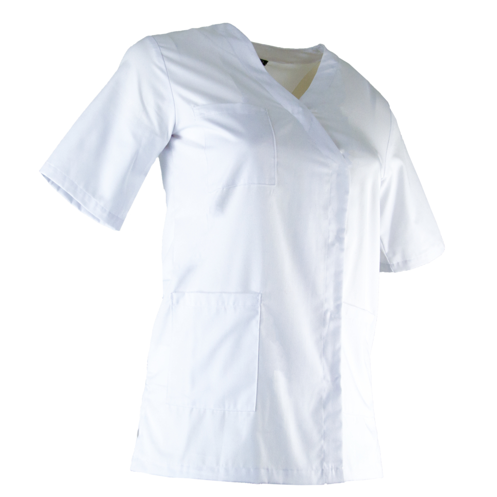 Tunique médicale boutonnée femme  CLINIQUE BLANC - LMA LEBEURRE - 7074
