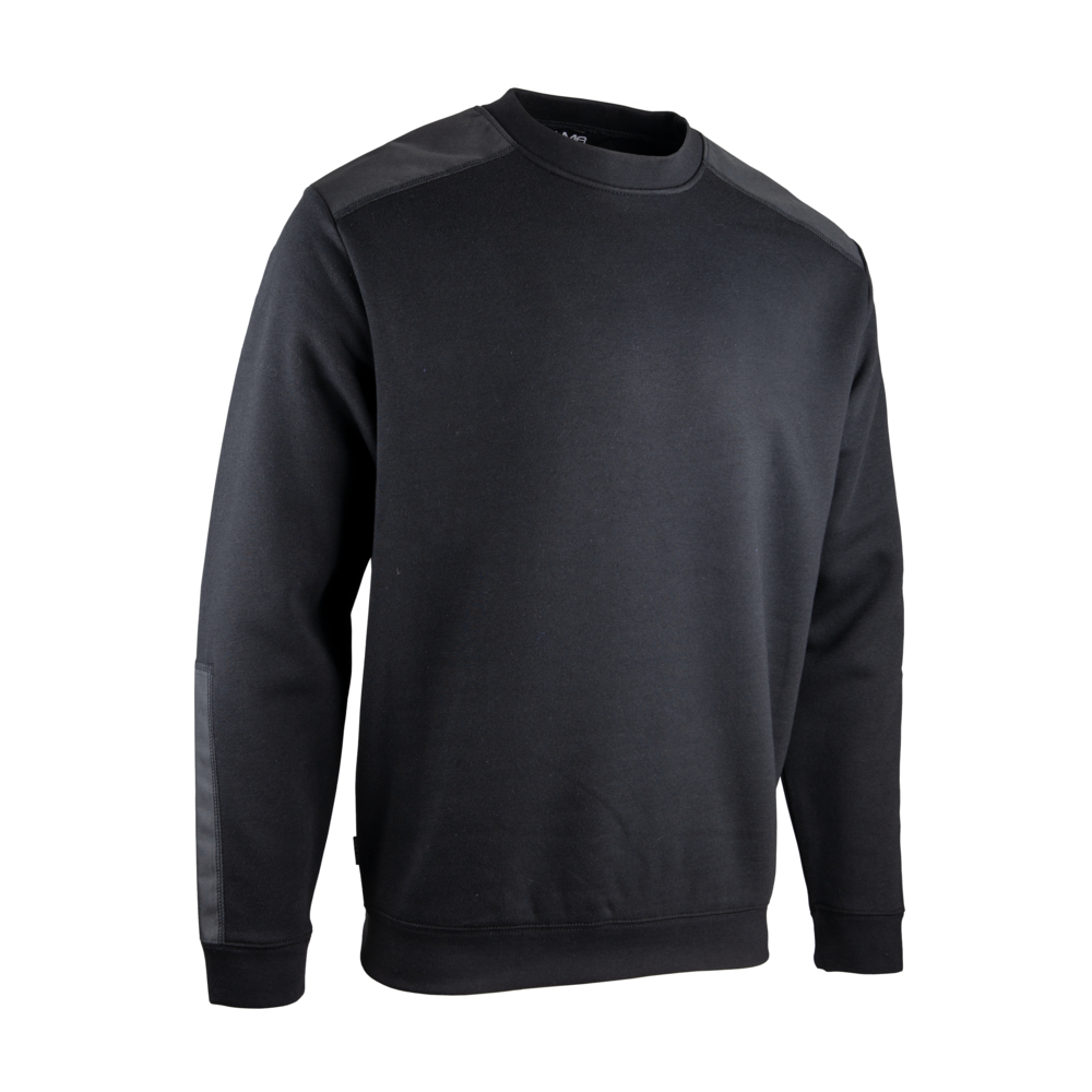 Sweat col rond bicolore BRUXELLES NOIR - LMA LEBEURRE - 8091