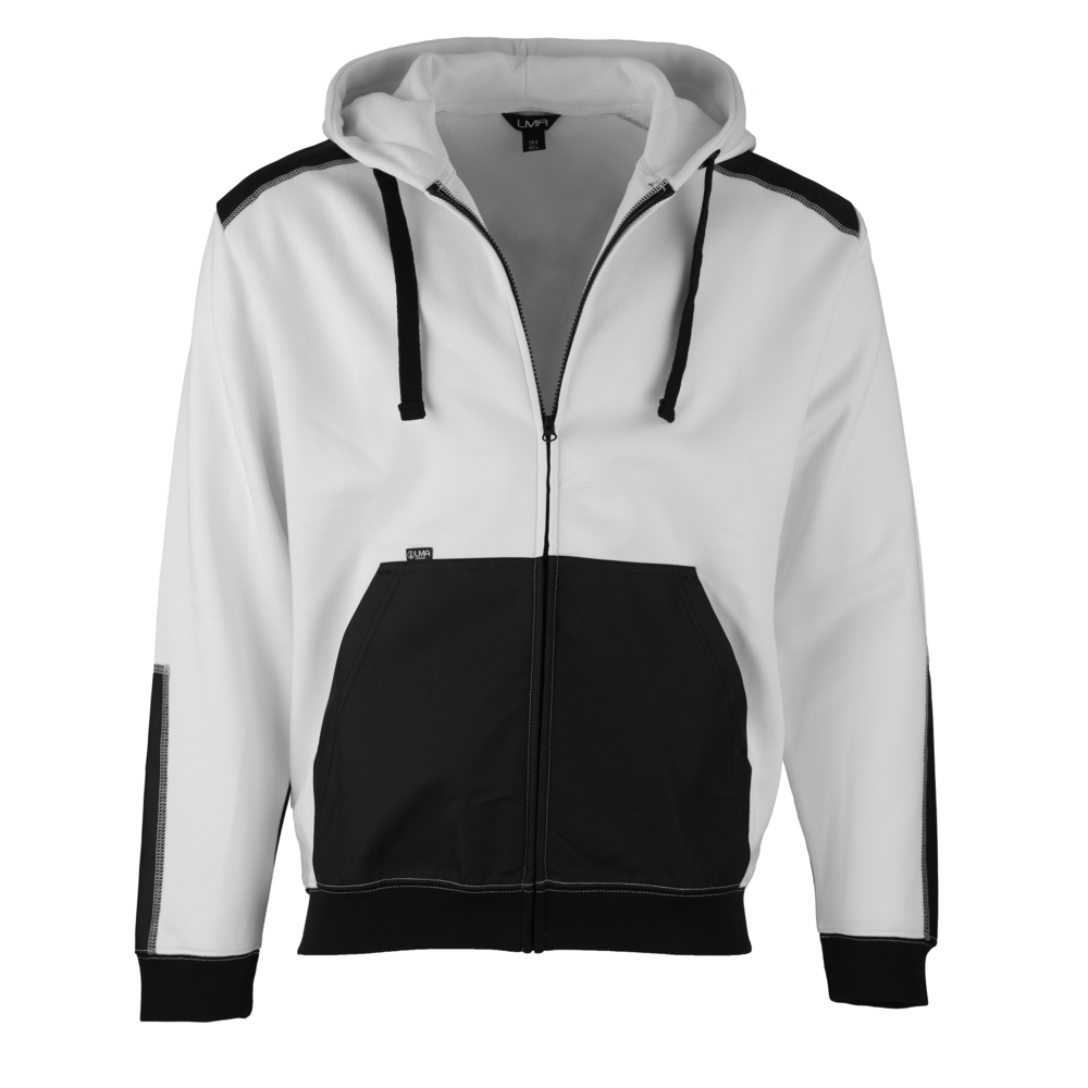 Veste molleton capuche OTTAWA BLANC NOIR - LMA LEBEURRE - 8105