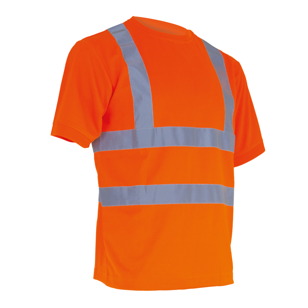 T-shirt col rond HV LUMINEUX ORANGE FLUO - LMA LEBEURRE - 9155