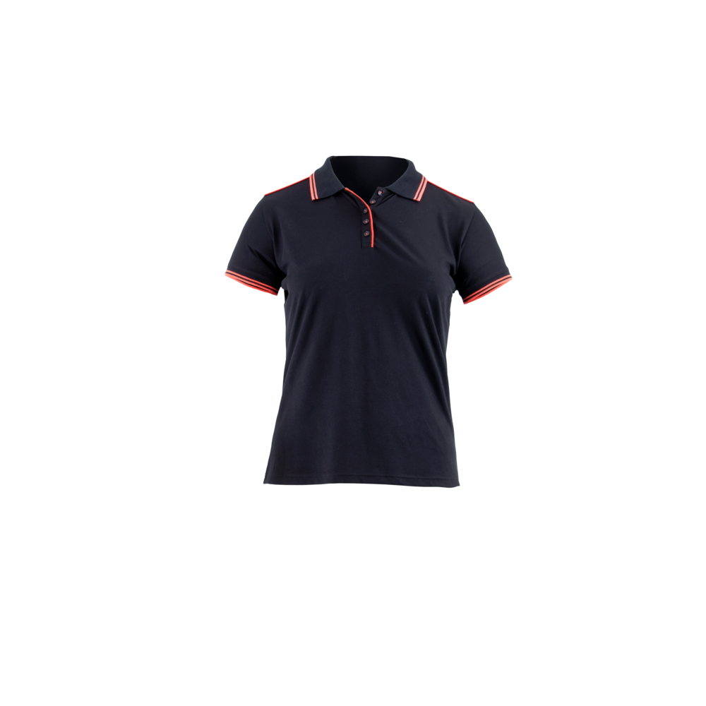 Polo femme MC maille piquée THELMA NOIR - LMA LEBEURRE - 9257