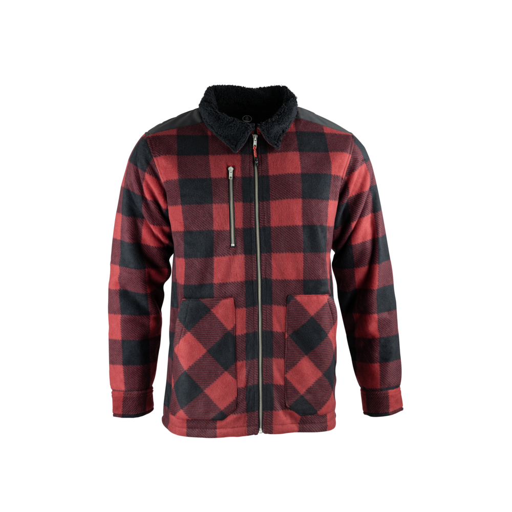 Veste matelassé carreaux bicolore ERABLE ROUGE NOIR - LMA LEBEURRE - 9260