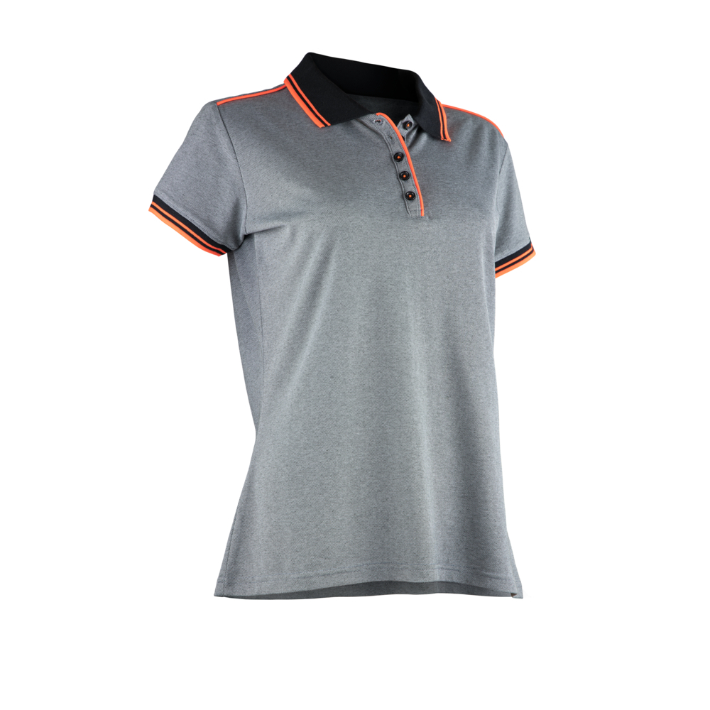 Polo femme MC maille piquée - LAURIE GRIS - LMA LEBEURRE - 9280