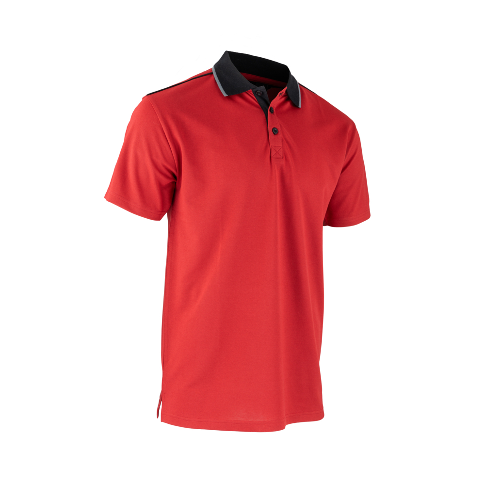 Polo maille pique MC  HAMADA ROUGE - LMA LEBEURRE - 9323